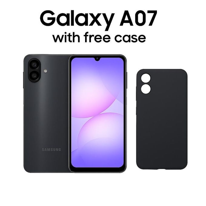 Samsung Galaxy A07- Black + Free gift